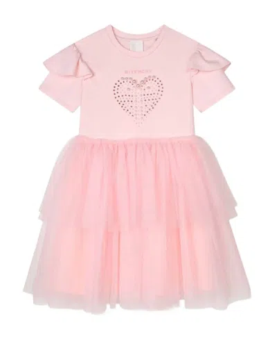 Givenchy Heart-motif Tulle Dress In Pink