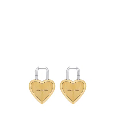 Givenchy Heart-shaped Lock Earrings In Yellow