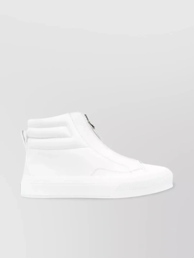 Givenchy Heel Pull-tab Zip-up Sneakers In White