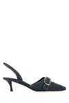 Givenchy Voyou Denim Buckle Slingback Pumps