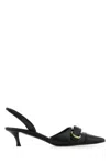 Givenchy Voyou Buckled Textured-leather Slingback Pumps In Black