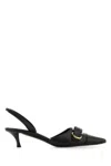 Givenchy Voyou Buckled Textured-leather Slingback Pumps In Black