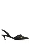 Givenchy Voyou Buckled Textured-leather Slingback Pumps In Black