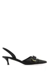 Givenchy Voyou Buckled Textured-leather Slingback Pumps In Black