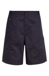 Givenchy Herringbone Denim Cargo Bermuda Shorts In Black