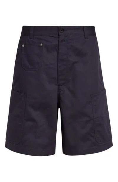 Givenchy Herringbone Denim Cargo Bermuda Shorts In Black