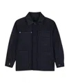 Givenchy Herringbone Denim Overshirt In Black