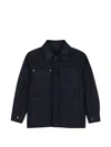 Givenchy Herringbone Denim Overshirt In Blue