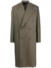 Givenchy Herringbone Double-breasted Wool Coat In Brown