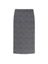 Givenchy Cotton Skirt With Herringbone And Chevron In Gray