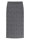 Givenchy Herringbone-pattern Midi Pencil Skirt In Black