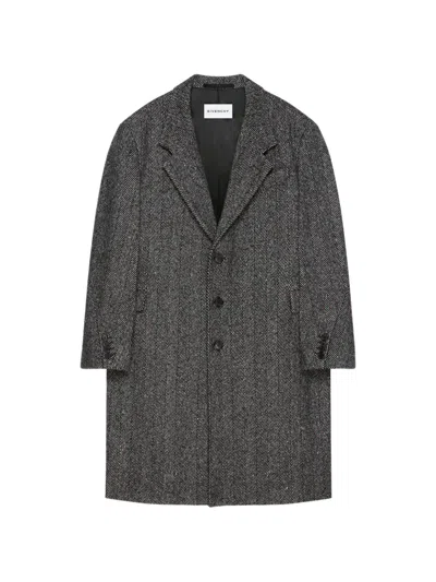 GIVENCHY HERRINGBONE TAILORED COAT