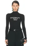 Givenchy High Neck Long Sleeve Bodysuit In Black