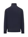Givenchy High Neck Logo Pullover Sweater In Dark Navy
