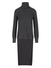 Givenchy Turtleneck Long-back Wool-cashmere Sweater In Grey