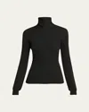 Givenchy High Neck Open-back Wool Cashmere Sweater In Black