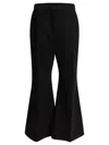 Givenchy High-rise Flared Trousers In Luxurious Wool In Black