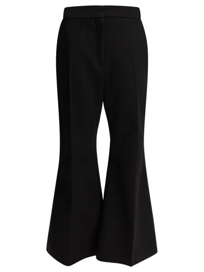 Givenchy High-rise Flared Trousers In Luxurious Wool In Black