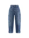 Givenchy Women Jeans With Logo Embroidery In Blue