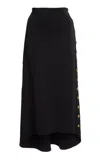 Givenchy Black Milan Stitch Skirt With Buttons