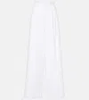 Givenchy Womens White Pleated Two-slip-pockets Wide-leg High-rise Cotton Trousers