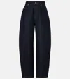 Givenchy Balloon-fit Denim Jeans With Classic Texture In Blue