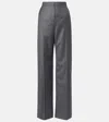 Givenchy High-rise Wool Straight Pants In Gray