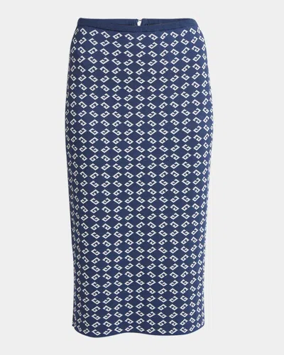 Givenchy Jupe En Jacquard Monogramme 72 In Denim Blue