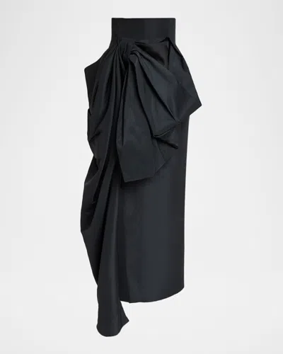Givenchy High-waist Bow Maxi Skirt In Black