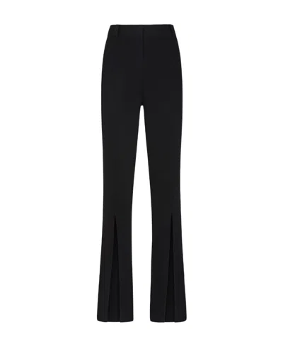 Givenchy High-waist Satin-finish Flared Trousers In Black