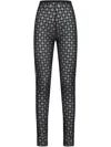Givenchy Fitted Leggings With Distinctive Pattern And High Waistband In Black