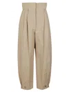 Givenchy High-waist Trousers In Beige