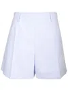 Givenchy Light Blue Embroidered Cotton Shorts