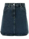 Givenchy Denim Skirt With Back And Front Pockets In Blue