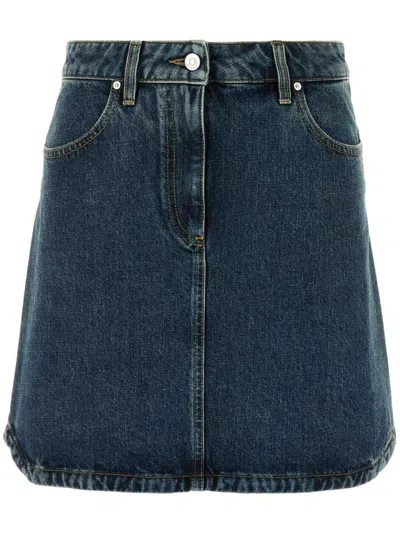 Givenchy Denim Mini Skirt In Blue