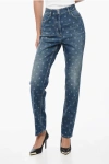 GIVENCHY HIGH-WAISTED DENIMS WITH MONOGRAM PATTERN 17CM