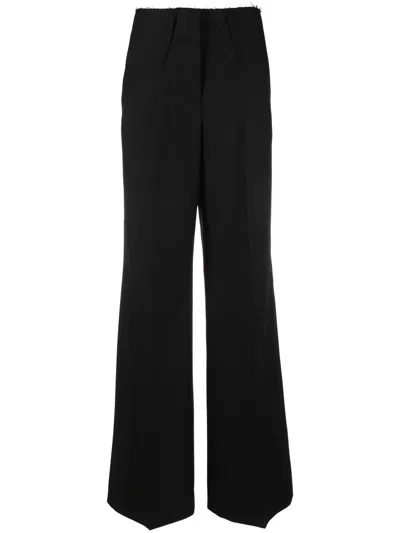 Givenchy High-waisted Flare-leg Trousers In Black