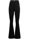 Givenchy High-waisted Flared Trousers In Black