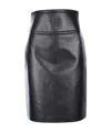 Givenchy Cut-out Detail Leather Midi Skirt In Black