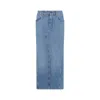 Givenchy Blue Long Denim Skirt In Blue