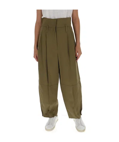 Givenchy High-waisted Military Trousers In Green