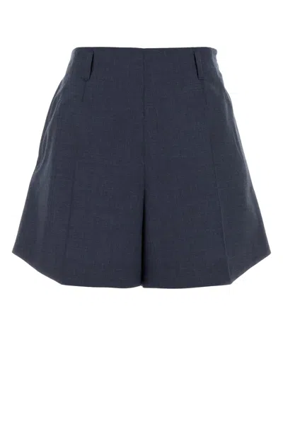 GIVENCHY SHORTS IN LANA BLU NAVY  DONNA
