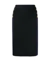 Givenchy High-waisted Two-tone Skirt In Black