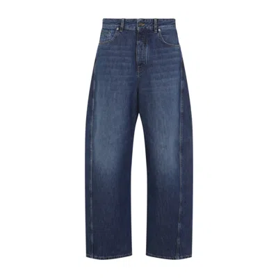 Givenchy High-waisted Wide-leg Trousers In Rich Blue Denim