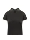 Givenchy High-collar Back-button T-shirt In Black