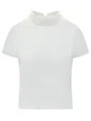 Givenchy High-neck Back-button T-shirt In White