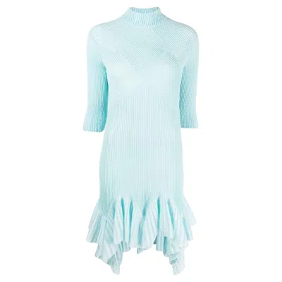 Pre-owned Givenchy High-neck Asymmetric Dress S In Gray