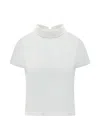 Givenchy High-neck Back-button T-shirt In White