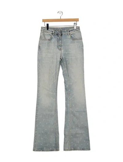 Pre-owned Givenchy High-rise Flared Jeans In Blue
