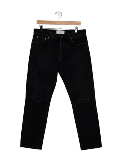 Pre-owned Givenchy High-rise Straight Leg Jeans In Black